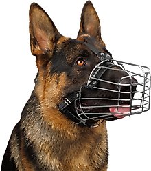 BRONZEDOG German Shepherd Dog Muzzle, Steel, Large