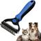 Show in main carousel: Fido Fave Double-Sided Pet Grooming Brush, Shedding & Dematting Undercoat Rake for Dogs & Cats, Extra Wide, Blue, 1 count slide 1 of 5