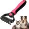 Show in main carousel: Fido Fave Double-Sided Pet Grooming Brush, Shedding & Dematting Undercoat Rake for Dogs & Cats, Extra Wide, Red, 1 count slide 1 of 7