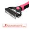 Show in main carousel: Fido Fave Double-Sided Pet Grooming Brush, Shedding & Dematting Undercoat Rake for Dogs & Cats, Extra Wide, Red, 1 count slide 2 of 7