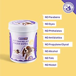 HICC PET Antibacterial Ear Rinse with Cotton Swabs, 4-fl oz bottle + Relief Ear Finger Dog Cat & Small Pet Wipes slide 2 of 9