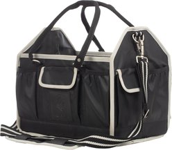 Equinavia Darby Large Collapsible Grooming Tote, Black/Silver