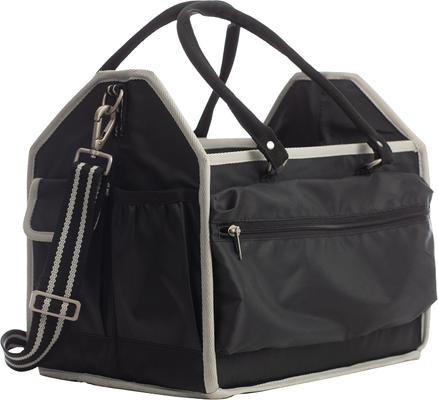 Show full view: Equinavia Darby Large Collapsible Grooming Tote, Black/Silver slide 3 of 3
