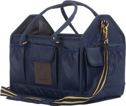 Equinavia Darby Large Collapsible Grooming Tote, Navy/Gold