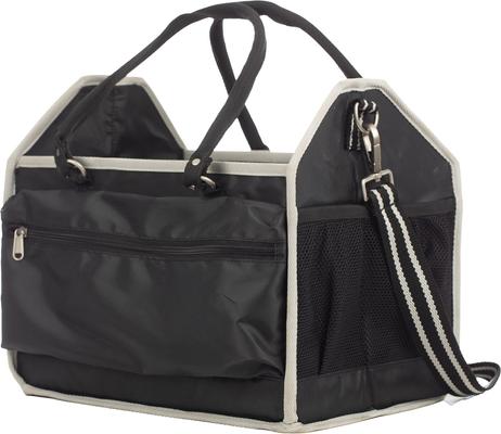Show full view: Equinavia Darby Large Collapsible Grooming Tote, Black/Silver slide 2 of 3