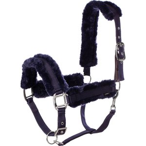 Equinavia Valkyrie Ultra Fleece Horse Breakaway Halter, Navy/Navy, Cob