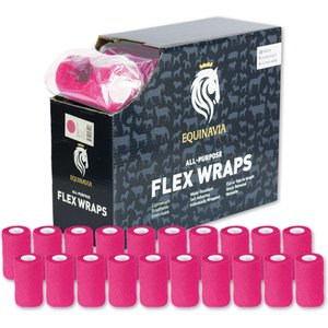 Equinavia All Purpose Flex Wraps, 20-ft x 5-yd, 20 count, Neon Pink