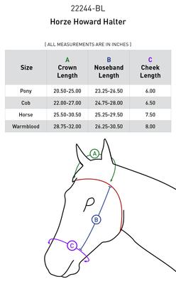 Show full view: Horze Howard Horse Halter, Black, Warmblood slide 2 of 2