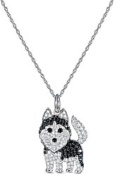 Scamper & Co Siberian Husky Sterling Silver Pendant Necklace