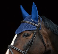 Horze Supreme Silent Horse Ear Net, White, Horse slide 2 of 4