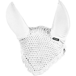 Horze Supreme Silent Horse Ear Net, White, Horse