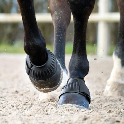 Show full view: Horze No Turn Heavy Duty Bell Horse Boots, 2 count, Black, Medium slide 3 of 9