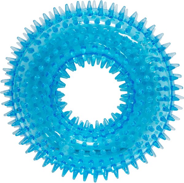 Show full view: Gnawsome Spiky Ring Squeaky Dog Ball Toy, Medium slide 2 of 3
