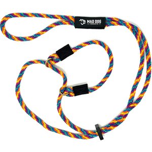 MAD DOG PRODUCTS Martingale Slip Lead Dog Leash, Rainbow, 8-ft long, 3/ ...