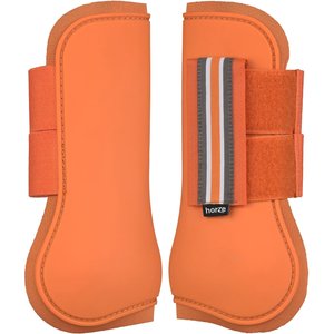 Horze Adepto Tendon Horse Boots, 2 count, Coral Gold, Horse