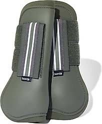 Horze Adepto Tendon Horse Boots, Beetle Khaki Green, Horse
