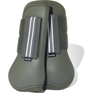 Horze Adepto Tendon Horse Boots, Beetle Khaki Green, Horse