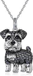 Scamper & Co Grey Schnauzer Sterling Silver Pendant Necklace
