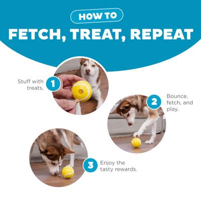 Show full view: Outward Hound Sport Ballz Tennis Ball Treat-Dispensing Fetch Ball Dog Toy slide 4 of 11