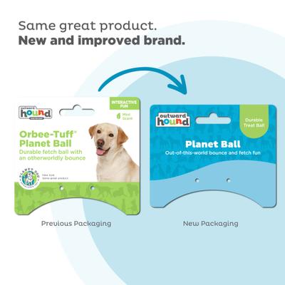 Show full view: Outward Hound Orbee-Tuff Ball Tough Dog Chew Toy, Blue/Green, Large slide 6 of 10