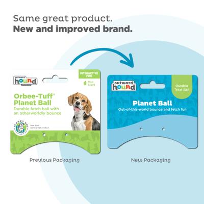 Show full view: Outward Hound Orbee-Tuff Ball Tough Dog Chew Toy, Blue/Green, Medium slide 6 of 10