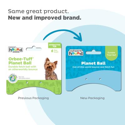 Show full view: Outward Hound Orbee-Tuff Ball Tough Dog Chew Toy, Blue/Green, Small slide 6 of 10