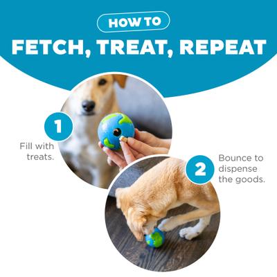 Show full view: Outward Hound Orbee-Tuff Ball Tough Dog Chew Toy, Blue/Green, Small slide 4 of 10