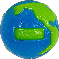 Outward Hound Orbee-Tuff Ball Tough Dog Chew Toy, Blue/Green, Small