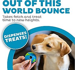 Outward Hound Orbee-Tuff Ball Tough Dog Chew Toy, Blue/Green, Small slide 2 of 6