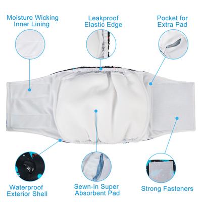 CuteBone Belly Band Male Dog Wrap Washable Dog Diapers
