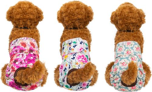 Show full view: CuteBone Reusable Female Dog Diapers, 3 count, X-Large: 26 to 34-in waist, Floral slide 9 of 11
