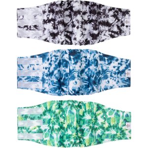 CuteBone Belly Band Male Dog Wrap Washable Dog Diapers, X-Large: 21 to 27-in waist, Tie-Dye