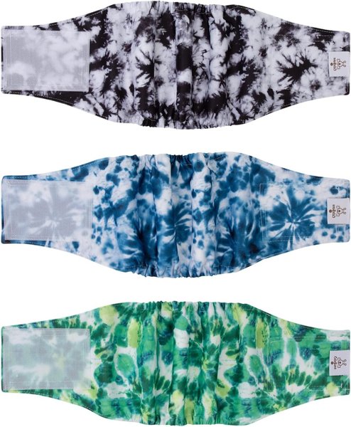 Show full view: CuteBone Belly Band Male Dog Wrap Washable Dog Diapers, X-Small: 9 to 11-in waist, Tie-Dye slide 1 of 12
