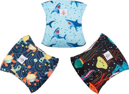 Show full view: CuteBone Belly Band Male Dog Wrap Washable Dog Diapers, Small: 11 to 14-in waist, Turtle/Shark/Jellyfish slide 2 of 12