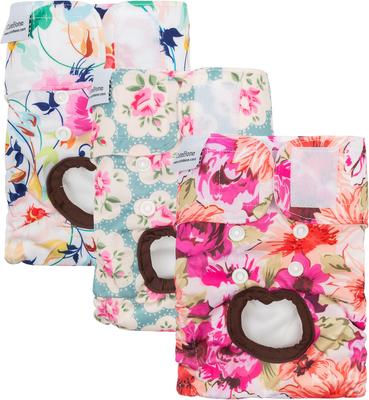 Show full view: CuteBone Reusable Female Dog Diapers, 3 count, Small: 11 to 16-in waist, Floral slide 4 of 11