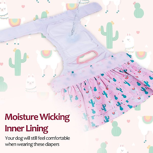 Show full view: CuteBone Reusable Female Dog Diapers with Skirts, 3 count, X-Small: 10-in waist slide 5 of 10