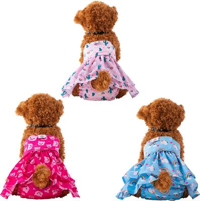 Show full view: CuteBone Reusable Female Dog Diapers with Skirts, 3 count, X-Small: 10-in waist, Unicorn & Pig & Sheep slide 4 of 10