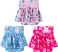 CuteBone Reusable Female Dog Diapers with Skirts, 3 count, Medium: 16 to 21-in waist