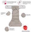 Show in main carousel: CuteBone Washable No Tail Hole Female Dog Diapers, 3 count, X-Small: 10-in waist slide 4 of 11