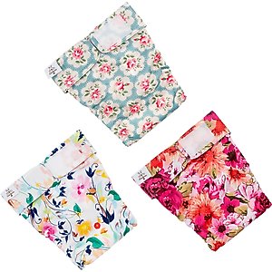 CuteBone Washable No Tail Hole Female Dog Diapers, 3 count, X-Small: 10-in waist