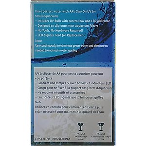 AA Aquarium Green Killing Machine Clip-On UV System, 3-watt