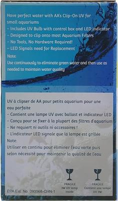 Show full view: AA Aquarium Green Killing Machine Clip-On UV System, 3-watt slide 5 of 7