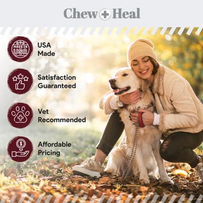 Show full view: Chew + Heal Roasted Lamb Stop The Poo Soft Chew Coprophagia & Digestive Supplement for Dogs, 240 count slide 8 of 10