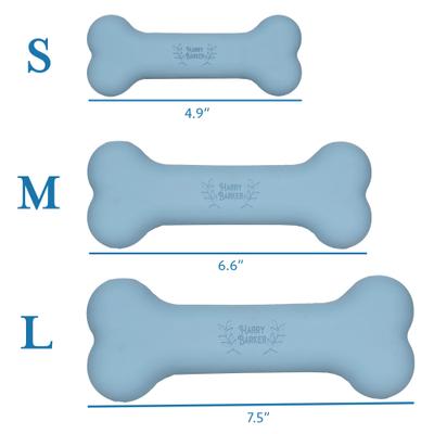 Show full view: Harry Barker Rubber Bone Dog Chew Toy, Blue, Small slide 6 of 8