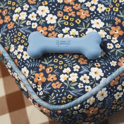Show full view: Harry Barker Rubber Bone Dog Chew Toy, Blue, Small slide 5 of 8
