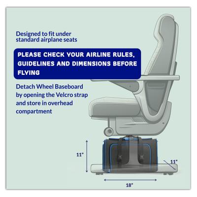 Show full view: Katziela Rolling Rover Airline Approved Bag Dog & Cat Carrier, 18-in, Black & Blue slide 7 of 12