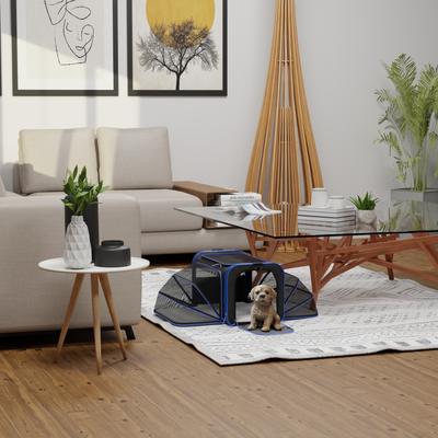 Show full view: Katziela Rolling Rover Airline Approved Bag Dog & Cat Carrier, 18-in, Black & Blue slide 8 of 12