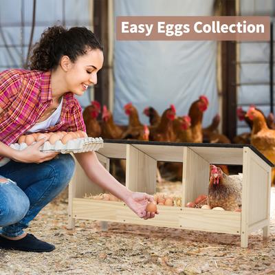 Show full view: Coziwow Triple Wooden Chicken Nesting Box for Hens slide 4 of 10
