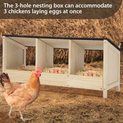 Show full view: Coziwow Triple Wooden Chicken Nesting Box for Hens slide 6 of 10