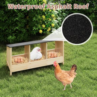 Show full view: Coziwow Triple Wooden Chicken Nesting Box for Hens slide 5 of 10